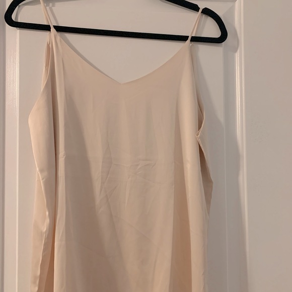 Cream Silk Like Tank - Picture 1 of 2